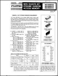 Click here to download MB811001-15CJ Datasheet