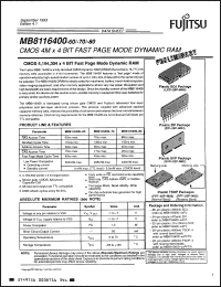 Click here to download MB8116400-80PFTR Datasheet
