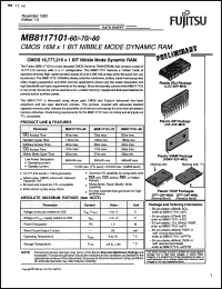 Click here to download MB8117101-70PZ Datasheet