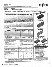 Click here to download MB8117400-70PV Datasheet