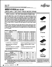 Click here to download MB814100-10LPSZ Datasheet
