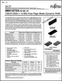 Click here to download MB814270A80PZ Datasheet
