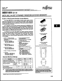 Click here to download MB81464-15P Datasheet