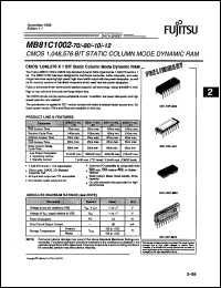 Click here to download MB81C1002A10P Datasheet