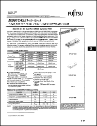 Click here to download MB81C4251-12PSZ Datasheet