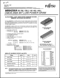 Click here to download MB84256A70LPFTR Datasheet