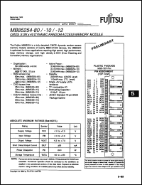 Click here to download MB85254-12PS Datasheet