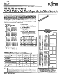 Click here to download MB85336-70PSG Datasheet
