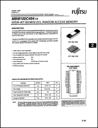 Click here to download MBM100C494-15ZF Datasheet