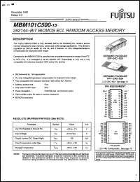 Click here to download MBM101C500-15ZF Datasheet