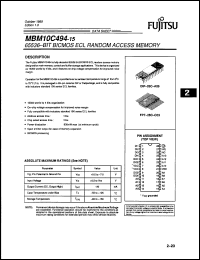 Click here to download MBM10C494-15ZF Datasheet