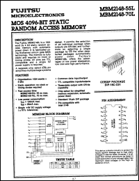 Click here to download MBM2148-55LZ Datasheet