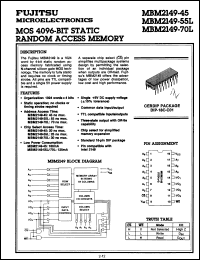 Click here to download MBM2149-70Z Datasheet