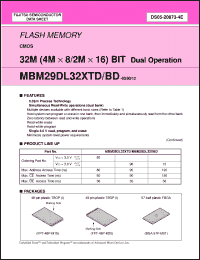 Click here to download MBM29DL321BD-80PFTR Datasheet