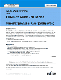 Click here to download MB91F278SPMC Datasheet