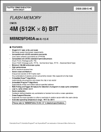 Click here to download MBM29F040A-12-X Datasheet