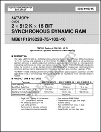 Click here to download MB81F161622B-10 Datasheet