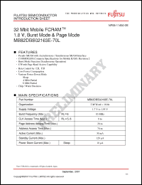 Click here to download MB82DBS02163E-70L Datasheet