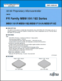 Click here to download MB91F192 Datasheet