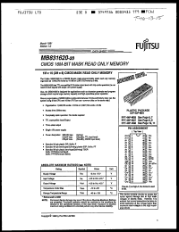 Click here to download MB81620-20PFTN Datasheet