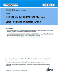Click here to download MB91F223SPFV-GSE1 Datasheet