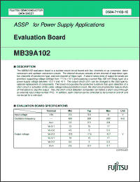 Click here to download MB39A102EVB Datasheet