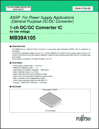 Click here to download MB39A105PFT Datasheet