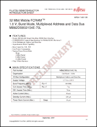 Click here to download MB82DBS02154E-70L Datasheet