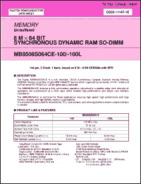 Click here to download MB8508S064CE-100 Datasheet