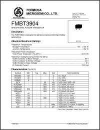 Click here to download FMBT3904 Datasheet