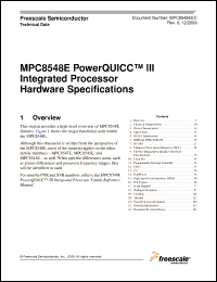 Click here to download MPC8543EVUAQHB Datasheet