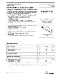 Click here to download MRF6P27160H Datasheet