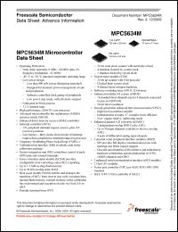 Click here to download MPC5633MF0MLQA6 Datasheet