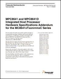 Click here to download MC8641TVU1250N Datasheet