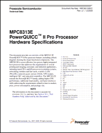 Click here to download MPC8313EZQAFF Datasheet