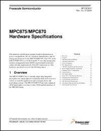 Click here to download MPC875EC Datasheet