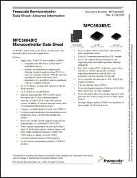 Click here to download MPC5603CEVLL Datasheet