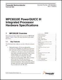 Click here to download MPC8533E Datasheet