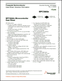 Click here to download MPC5668X Datasheet