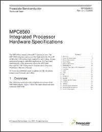 Click here to download MPC8560CPXALDB Datasheet