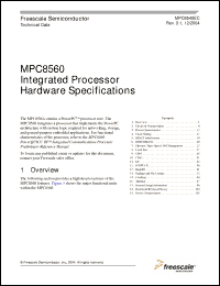 Click here to download MPC8560CPXALFB Datasheet