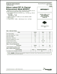 Click here to download MRF9582NT1 Datasheet