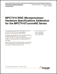 Click here to download MPC7410TRX450NE Datasheet