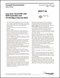 Click here to download MSC7116 Datasheet