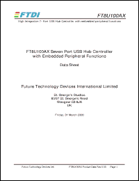 Click here to download FT8U100AX Datasheet