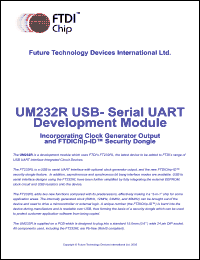 Click here to download UM232R Datasheet
