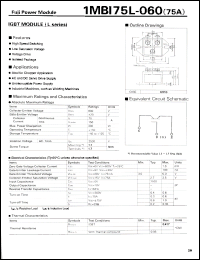 Click here to download 1MBI75L-060 Datasheet