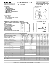 Click here to download 2SK2098-01MR Datasheet