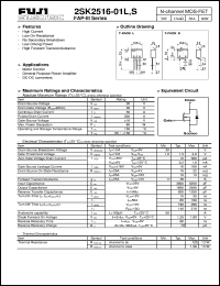 Click here to download 2SK2516-01 Datasheet