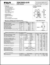 Click here to download 2SK2562-01 Datasheet